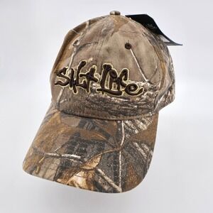 NEW Salt Life Camo A-Flex Stretch Fit Hat Brown Mens OSFM SLM203